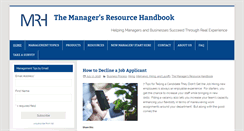 Desktop Screenshot of managersresourcehandbook.com