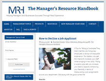 Tablet Screenshot of managersresourcehandbook.com